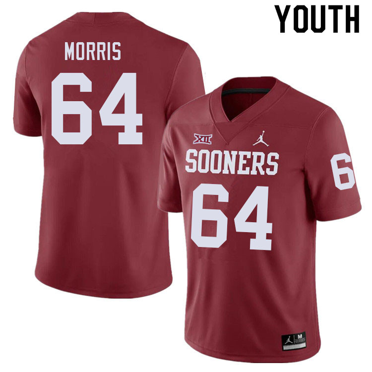 Youth #64 Wanya Morris Oklahoma Sooners College Football Jerseys Sale-Crimson - Click Image to Close